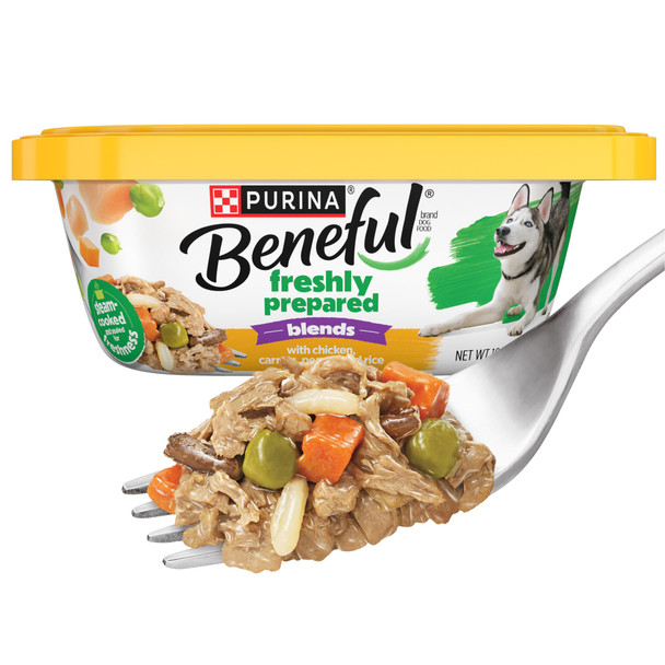 Beneful Purina Freshly Prepared Blends Wet Dog Food Variety Pack With Beef Chicken Or Lamb Dog Food - (Pack Of 12) 10 Oz. Tubs
