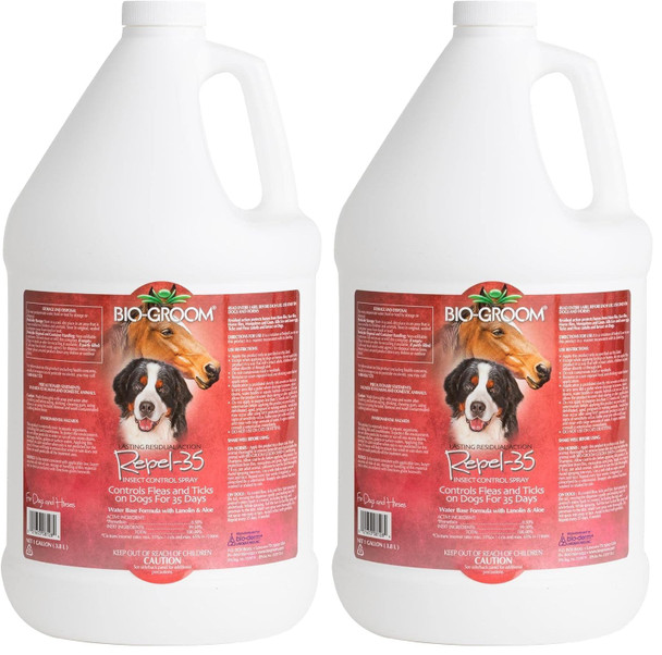 Bio-Groom Repel-35 Flea & Tick Dog Spray - Flea And Tick Prevention For Dogs Flea Treatment Cruelty- Made In Usa Natural Tick Repellent Fly Spray For Horses - 8 Fl Oz 1-Pack