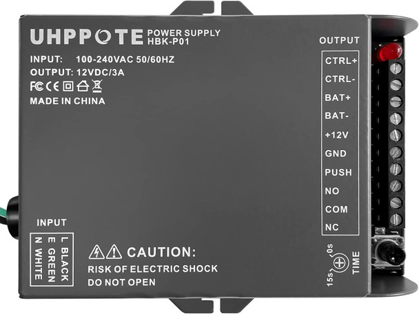 UHPPOTE Door Access Control Power Supply 12V for Electric Lock Intercom Camera (Input:110-240VAC to Output:12VDC) UHPPOTE Door Access Control Power Supply 12V for Electric Lock Intercom Camera (Input:110-240VAC to Output:12VDC)