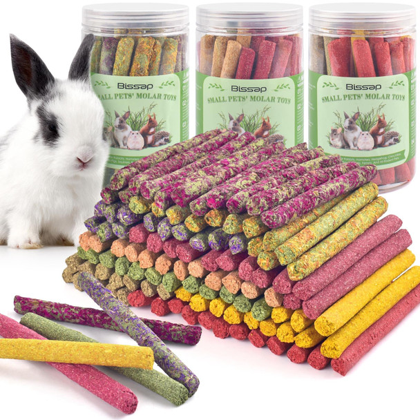 Bissap 36Pcs Rabbit Chew Sticks Mixed Natural Timothy Hay Oat Carrot Bunny Chew Toys And Treats For Rabbits Bunnies Chinchillas Guinea Pigs Hamsters And Other Small Animals Molar Snacks