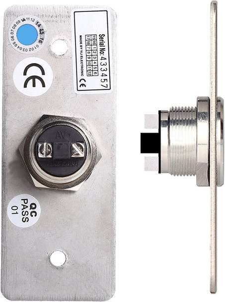 Uhppote Momentary Push To Exit Button Switch No/Com Output Stainless Steel Panel For Access Control Hollow Door