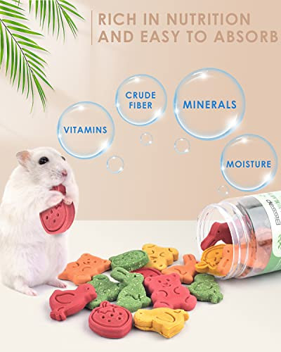 Bissap 32Pcs Bunny Chew Toys Mixed Natural Timothy Hay Pumpkin Strawberry Carrot Chinchillas Chewing Toys And Treats For Rabbit Bunny Guinea Pig Hamster Gerbil And Other Small Animals Molar Snacks
