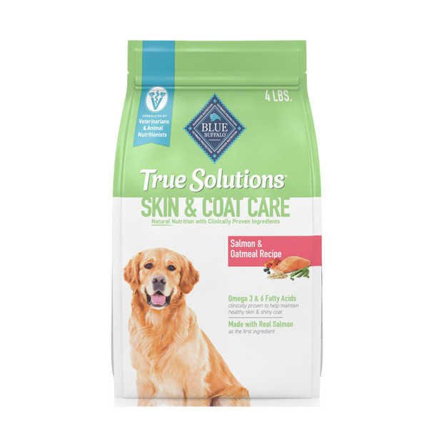Blue Buffalo True Solutions Skin & Coat Care Natural Dry Dog Food For Adult Dogs Salmon 11-Lb. Bag