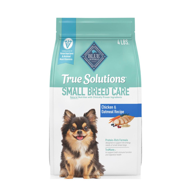 Blue Buffalo True Solutions Small Breed Care Natural Dry Dog Food For Adult Small Breed Dogs Chicken 11-Lb. Bag