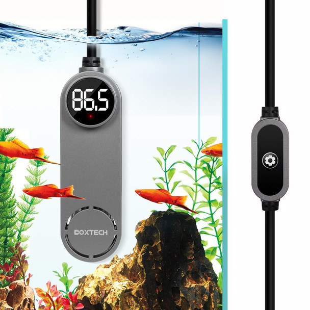 Boxtech Small Submersible Aquarium Heater - 100W Fish Tank Heater Mini Turtle Betta Tanks Heaters With External Adjustable Temperature Controller For 12 To 25 Gallon Tanks