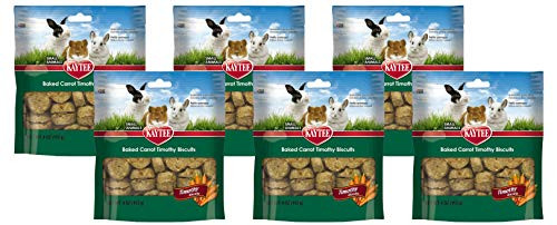 Bubbacare Kaytee Timothy Hay Baked Carrot Small Animal Treats 4Oz (6 Pack)