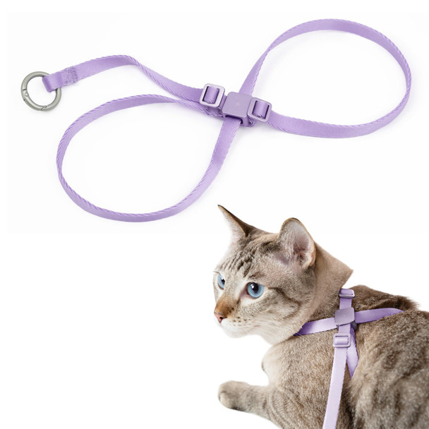 Buddyarmor Cat Harness Escape-Proof Anti-Choking Adjustable Nylon Harness Lightweight With Anodized Aluminum Buckle Ideal For Cats Outdoor Walking And Training Ida Award (Blush Pink M (17.7"))