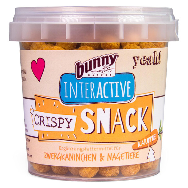 Bunny Nature Crispy Snack Carrot Treats For Small Animals Natural Crunchy Rabbit And Small Pet Snacks Nutrient-Rich Healthy Chew For Rabbits Guinea Pigs Hamsters And Rodents