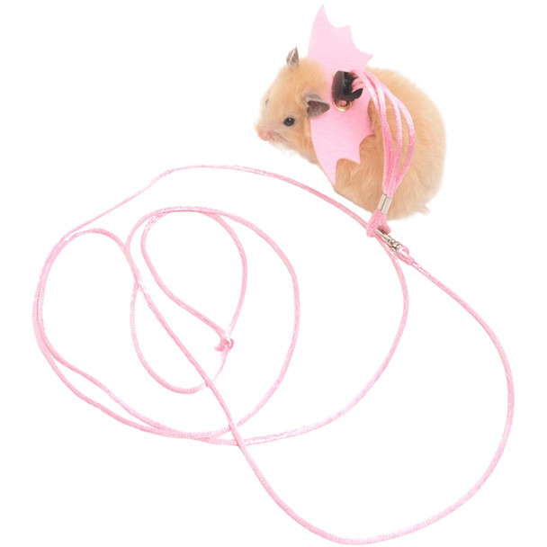 Copfeu Small Animal Harness And Leash Set For Hamsters Lizards And Bearded Dragons - Secure Adjustable And Comfortable Walking Accessory (Pink)