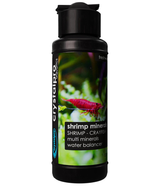 Crystalpro Shrimp Minerals 4.2 Oz Liquid Aquarium Salt & Trace Elements For Freshwater Shrimp Tanks Supports Caridina & Neocaridina Molting & Breeding Additive Invertebrate Tank Conditioner