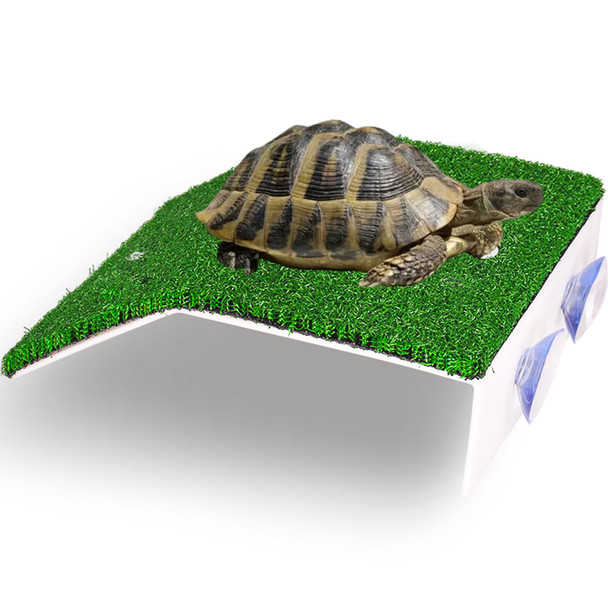Dexspoeny Lawn Basking Platform For Turtle Simulated Grass Terrace Tortoise Ramp Climbing Ladder Resting TerraceTurtle Fish Tanks Aquarium Decor Tanks Accessories For Hermit Crab