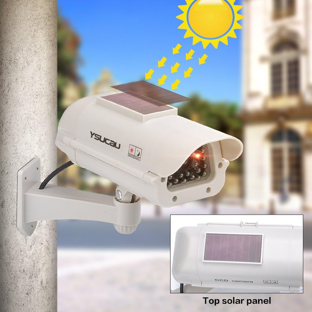 Solar Powered CCTV Security Fake Dummy Camera with Flashing Led Outdoor/Indoor Use for Homes & Business Solar Powered CCTV Security Fake Dummy Camera with Flashing Led Outdoor/Indoor Use for Homes & Business