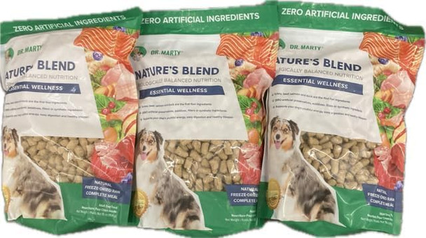 Dr. Marty Nature'S Blend Ze-Dried Raw Dog Food 18 Oz (3 Bags X 6 Oz)