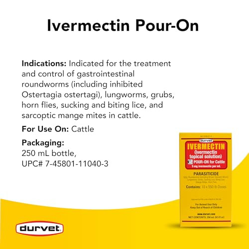 Durvet Ivermectin Pour On Dewormer 250Ml