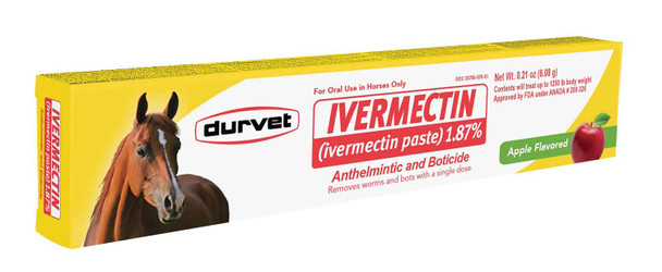 Durvet Ivermectin Paste Dewormer - 6.08G Dose 1.87%-Apple Flavored