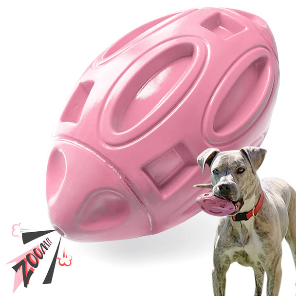 Eastblue Squeaky Dog Toys For Aggressive Chewers: Rubber Puppy Chew Ball With Squeaker Almost Indestructible And Durable Pet Toy For Medium And Large Breed