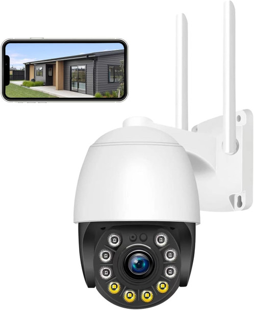 Security Camera Outdoor Wired with Night Vision Color, 360 WiFi Cameras for Home Security, Waterproof Video Surveillance Cameras, Motion Detection, Auto Tracking & Alarm, Fee Phone App and PC Software Security Camera Outdoor Wired with Night Vision Color, 360 WiFi Cameras for Home Security, Waterproof Video Surveillance Cameras, Motion Detection, Auto Tracking & Alarm, Fee Phone App and PC Software