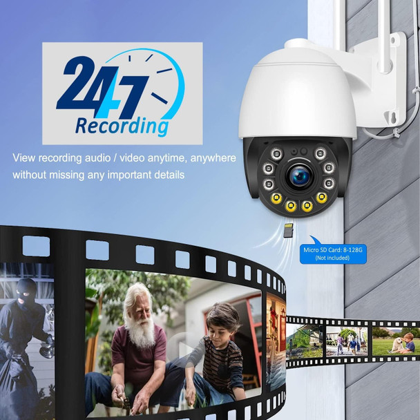 Security Camera Outdoor Wired with Night Vision Color, 360 WiFi Cameras for Home Security, Waterproof Video Surveillance Cameras, Motion Detection, Auto Tracking & Alarm, Fee Phone App and PC Software Security Camera Outdoor Wired with Night Vision Color, 360 WiFi Cameras for Home Security, Waterproof Video Surveillance Cameras, Motion Detection, Auto Tracking & Alarm, Fee Phone App and PC Software