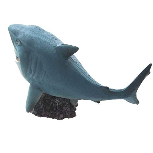 Emours Resin Shark Fish Tank Decor Aquarium Ornament Home DecorationSmall