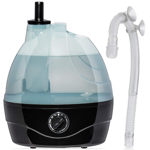 Evergreen Pet Supplies Reptile Fogger & Humidifier - Adjustable Fog Output For Mini Terrarium Fogger - 2 L Tank With Auto Shut-Off For Tortoise Humidifier - 2 L Black/Clear