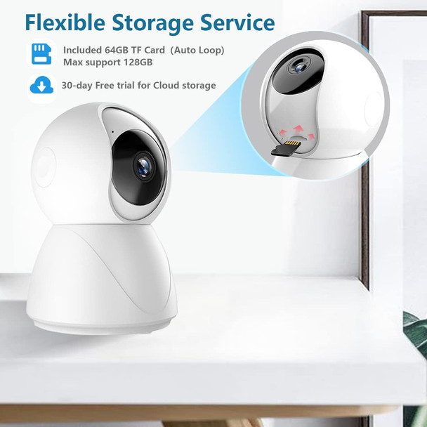 2K Baby Monitor Camera with Phone App, 5G WiFi Security Camera Indoor, 360 PTZ Home Camera for Pet, Color Night Vision, 2-Way Audio, Motion Detection 2K Baby Monitor Camera with Phone App, 5G WiFi Security Camera Indoor, 360 PTZ Home Camera for Pet, Color Night Vision, 2-Way Audio, Motion Detection