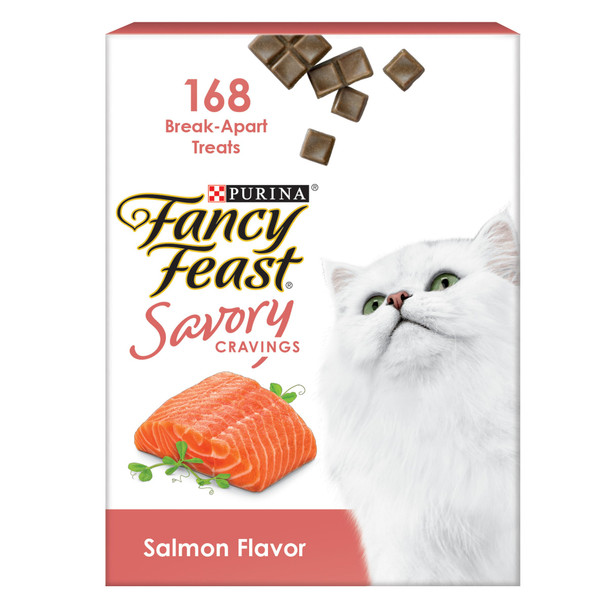 Purina Fancy Feast Savory Cravings Salmon Flavor Limited-Ingredient Soft Cat Treats 3 Oz. Box