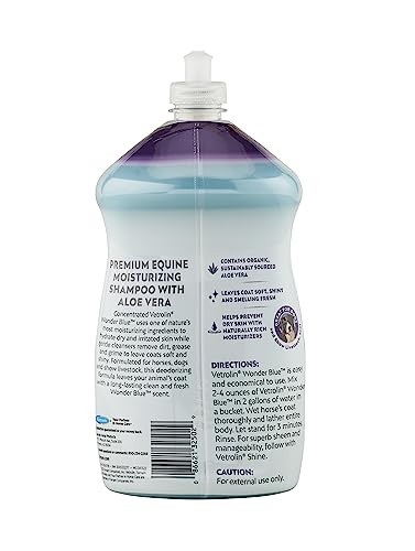 Farnam Vetrolin Wonder Blue Gentle Moisturizing Shampoo For Horses Livestock And Dogs Blue 32
