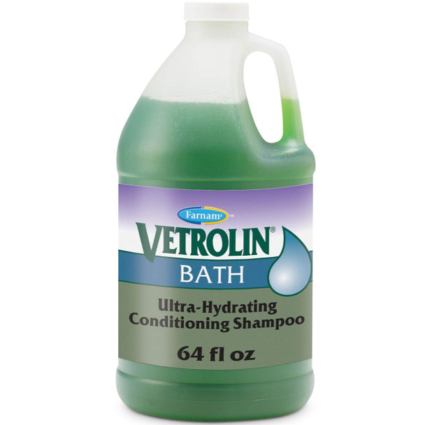 Farnam Vetrolin Bath Ultra-Hydrating Shampoo For Horses And Dogs 32 Ounces