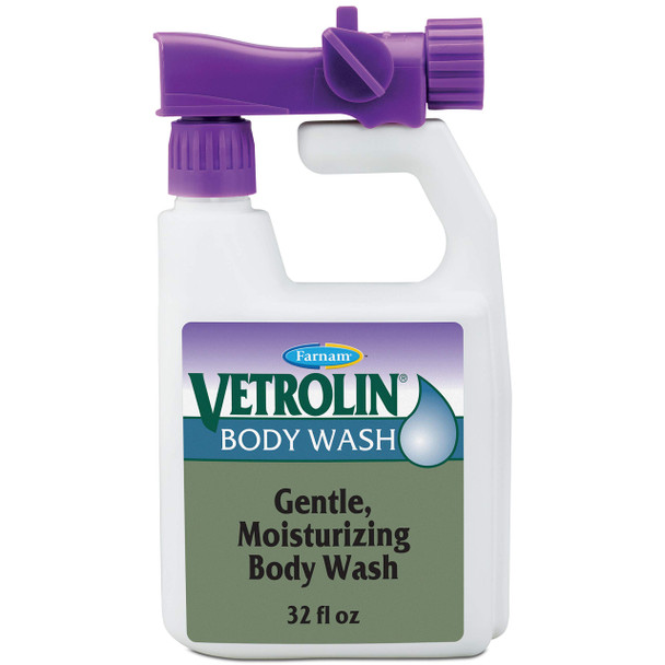 Farnam Vetrolin Bath Ultra-Hydrating Shampoo For Horses And Dogs 32 Ounces