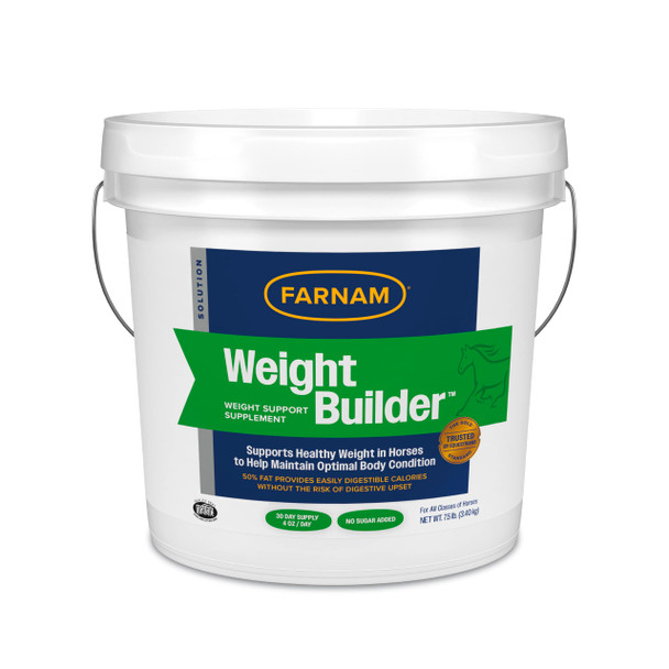 Farnam Weight Builder Weight Support Supplement For Horses Helps Maintain Optimal Body Condition 7.5 Lb 30 Day Supply