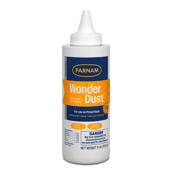 Farnam Wonder Dust Wound Powder Blood Coagulant For Horses And Show Stock For Use On Proud Flesh Granulated Tissue 4 Ounces