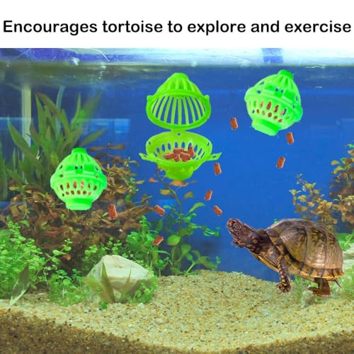 Fejapa 7 Pcs Tortoise Treat Ball And Training Skateboard Toy Set Turtle Feeder Ball Funny Aquatic Turtle Enrichment Toys Aquarium Feed Toy Tortoise Feeding Balls Vegetable Grass For Small Animals