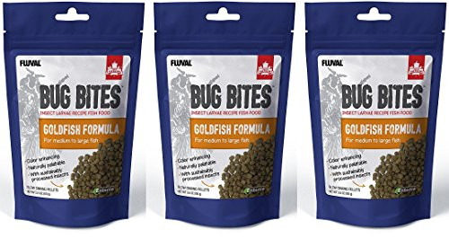 Fluval (3 Pack) Bug Bites Goldfish Formula For Medium To Large Fish