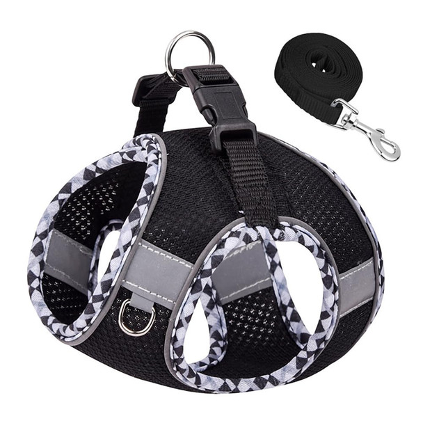 Flymind Dog Harness And Leash Set No Pull Adjustable Reflective Pet Harness For Small Medium Dogs Step In Vest Harness Easy Walk Dog Harness Outdoor Hiking Training For Small Medium Dogs Cats(Pink S)