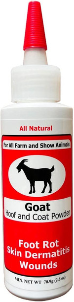 Four Oaks Farm Ventures Goat Hoof & Coat Powder - Wound Care Heals/Prevents Foot Rot Skin Problems - All Natural Non-Caustic Easy To Use (2.5 Oz)