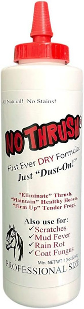 Four Oaks Farm Ventures No Thrush Dry Powder Treatment For Horses - Wound Care Scratches Rain Rot Mud Fever Coat Issues - All Natural Ingredients Non-Caustic Easy To Use Powder Formula (2.5 Oz)