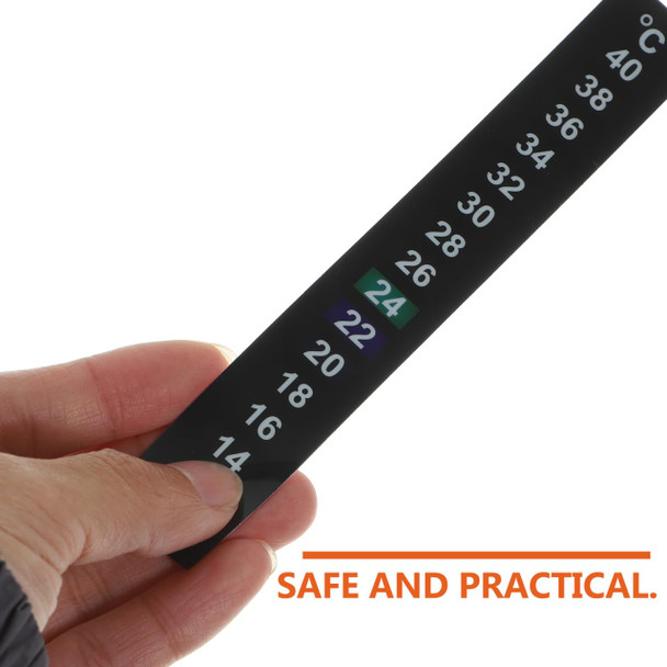 Frcolor Aquarium Thermometer Strip - Liquid Crystal Temperature Sticker For Fish Tank Easy To Use Color Changing Design 5.11 X 0.7 Inches For Accurate Temperature Monitoring