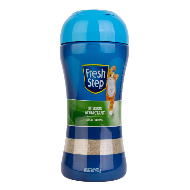 Fresh Step Litter Box Attractant Powder Cat Litter Training Aid To Encourage Litter Box Use Herbal Blend Additive Works With Any Litter Type For Cats And Kittens No-Mess Sprinkle Bottle 9 Ounce