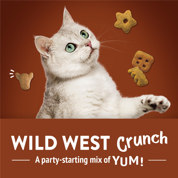 Friskies Purinacat Treats Party Mix Wild West Crunch - (Pack Of 10) 2.1 Oz. Pouches