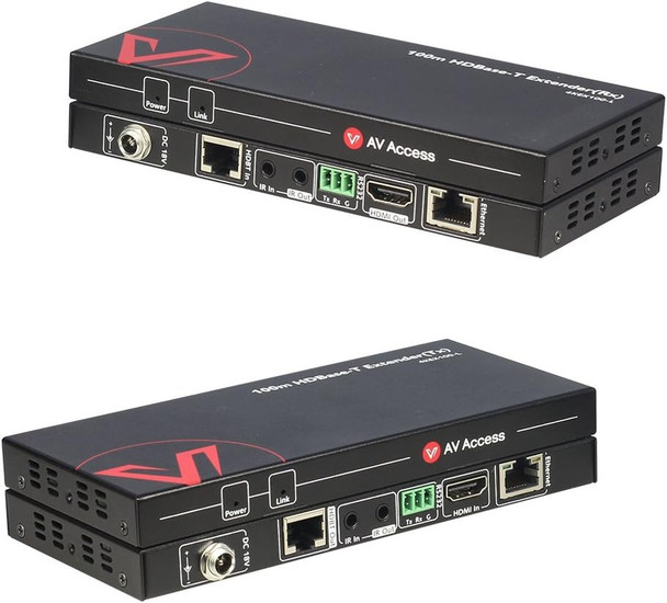 AV Access HDBaseT HDMI Extender Over Single Cat5e/6/6a/7 4K@60Hz (230ft/70m), 1080P (330ft/100m), with Ethernet Port, HDR10+, YUV4:2:0, HDCP 2.2, Plug & Play, IR Return & PoE, Smart EDID (4KEX100-L) AV Access HDBaseT HDMI Extender Over Single Cat5e/6/6a/7 4K@60Hz (230ft/70m), 1080P (330ft/100m), with Ethernet Port, HDR10+, YUV4:2:0, HDCP 2.2, Plug & Play, IR Return & PoE, Smart EDID (4KEX100-L)