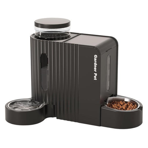 Gardner Pet Gravity Automatic 2-In-1 Pet Feeder 0.8 Gallons2 Cat Feeder And Water Dispenser Set 100% Bpa- And Stainless Steel Water Bowl For Dogs Cats Rabbits Puppies (Light Woodgrain)