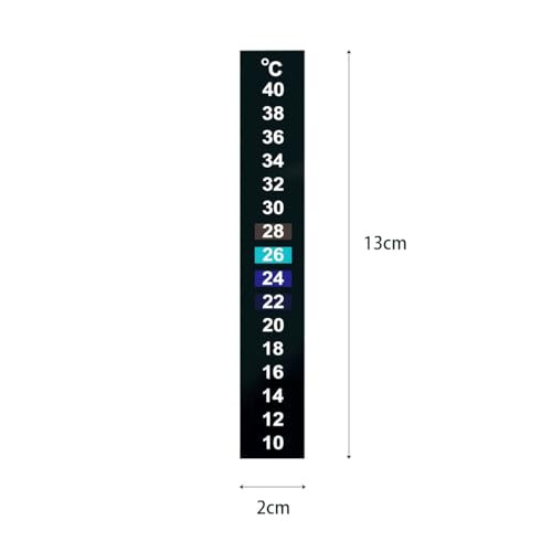 Gladfresit Stick-On Lcd Thermometer Strips - 4 Pack Adhesive 10-40 Sensing Range Ideal For Aquariums Fish Tanks Home Brewing And Fermentation Temperature Control.