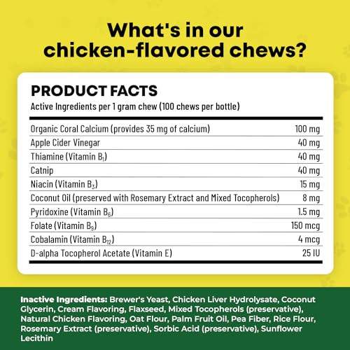 Guardian'S Choice Flea And Tick Chewable Treats For Cats No Harsh Chemicals 100 Chicken-Flavored Chews Pets