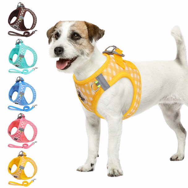Gyuzh Dog Harness And Leash SetSoft Mesh Breathable Small Dog HarnessReflective Adjustable Puppy HarnessNo Pull Pet Harness For Small Dogs And Cats