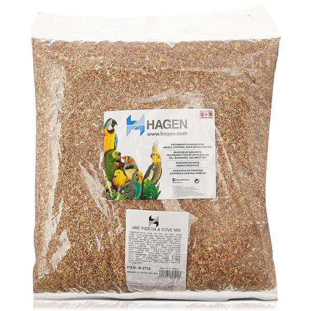 Hagen Pigeon & Dove Seed - Original Formula Bird Food 6 Lb Bag Nutritionally Complete Seed Mix With Vitamins & Minerals Wild & Captive Bird Diet Insect-Resistant Air-Tight Packaging