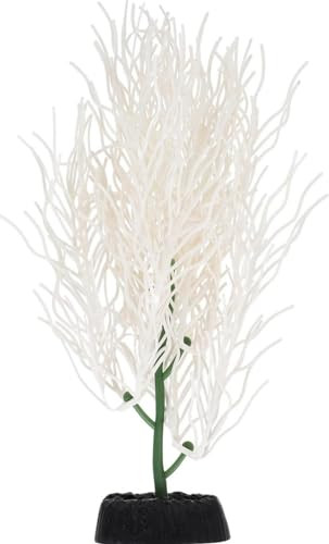 Halontin Aquarium Plants Silicone White Fish Tank Decorations Plastic Plants Betta Fish Tank Accessories Aquarium Decor