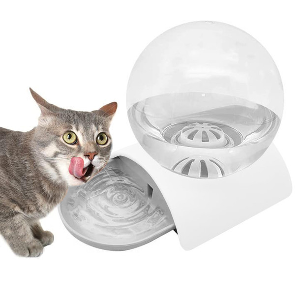 Hamiledyi Automatic Water Dispenser For Cats And Dogs - 2.8 Liter Gravity Pet Water Station Spill-Proof Spherical Waterer For Puppies Kittens And Rabbits