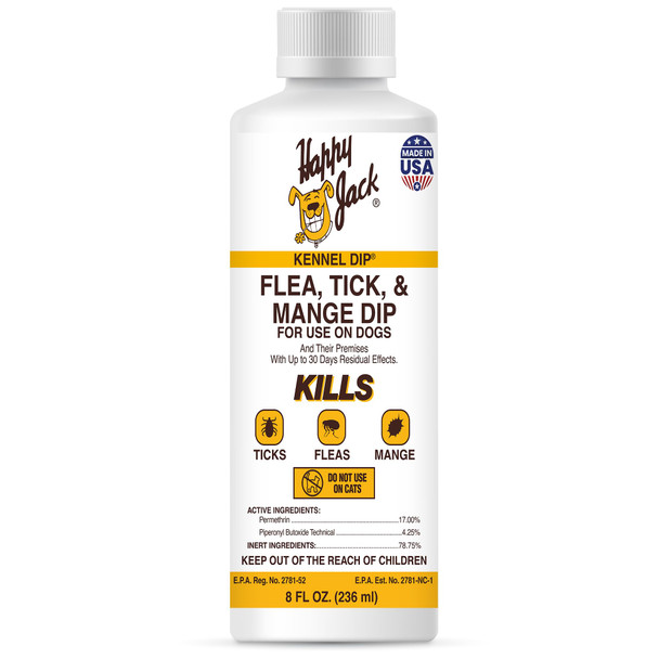 Happy Jack Flea And Tick Powder For Dogs & Puppies Flea Powder For Flea Treatment & Control Kills Pests Ticks & Lice Odorless & Non-Staining Dust On Sleeping Quarters & Dogs (5 Oz)