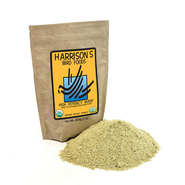 Harrison'S Bird Foods High Potency Coarse Maximum Nutritional Formula For Small To Medium Birds Organic Non-Gmo Pet Bird Food Vet-Developed Suitable For All Life Stages 454 G/ 1 Lb