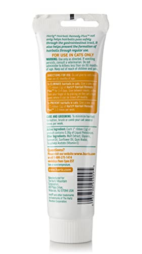 Hartz Hairball Remedy Plus Salmon Flavored Paste For Cats And Kittens 2.5 Ounce